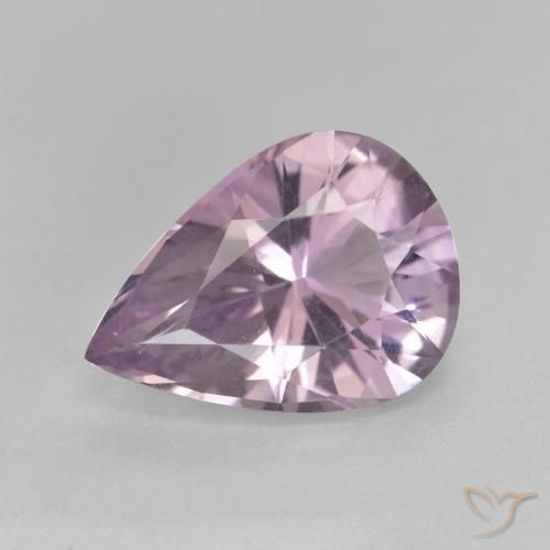 3.44ct Naturel Violet moyen Améthyste, En forme de poire, VVS