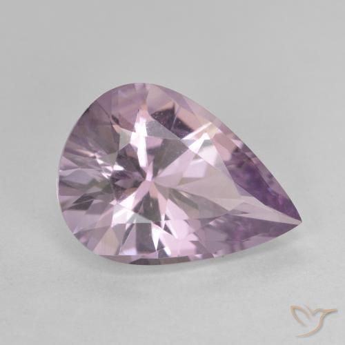 Améthyste Violet moyen naturelle En forme de poire, 3.44 ct, VVS