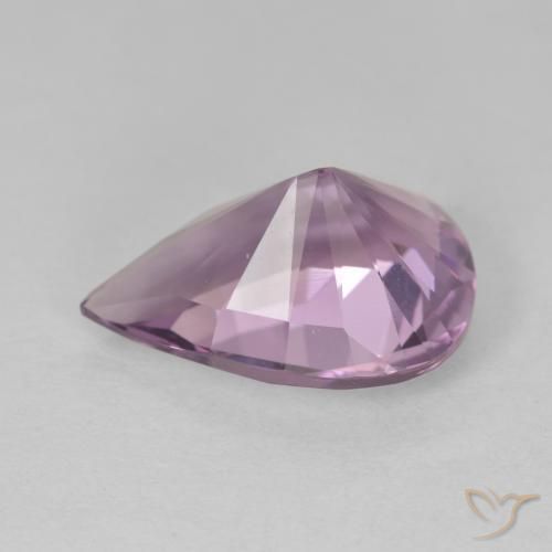 Améthyste Violet grisâtre naturelle En forme de poire, 4.46 ct, VVS