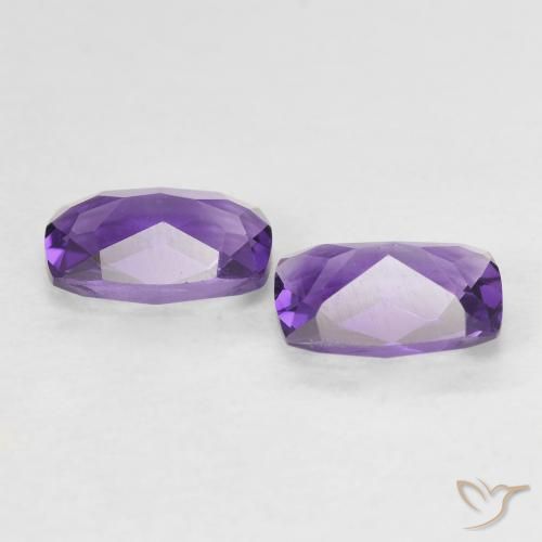 Achetez naturel 1.56ct Violet foncé Améthyste gems, Coupe coussin, En provenance Brésil chez GemSelect. En stock, livraison internationale!