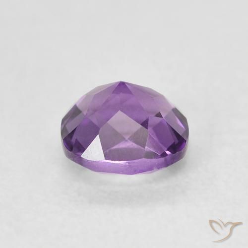 Améthyste Violet vif naturelle Coupe coussin, 0.55 ct, VVS