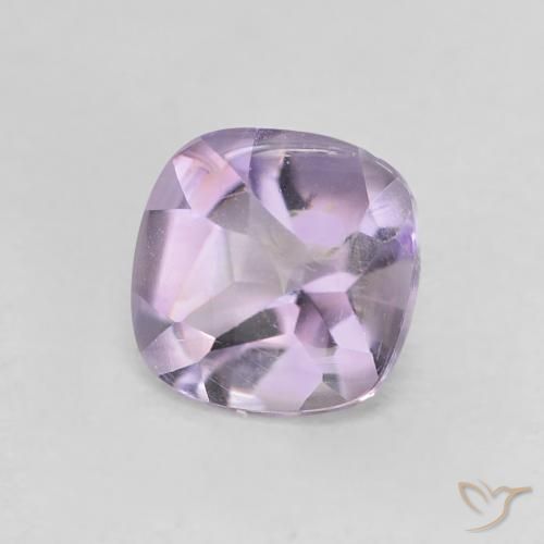 Améthyste Violet Rosâtre naturelle Coussin, 0.56 ct, Transparent