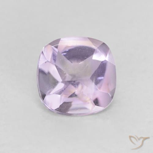 0.52ct Naturel Violet clair Améthyste, Coussin, Transparent