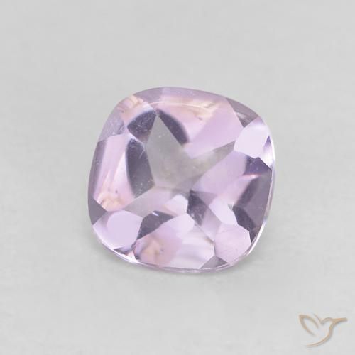 Améthyste Violet clair naturelle Coussin, 0.52 ct, Transparent