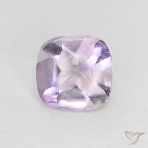 0.51ct Naturel Violet iris léger Améthyste, Coussin, Transparent