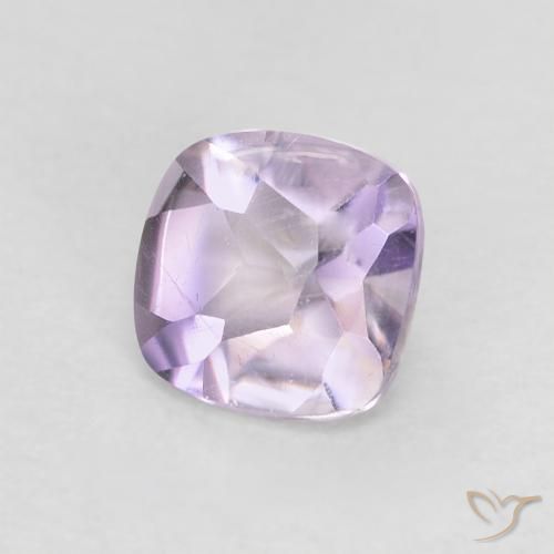 Améthyste Violet iris léger naturelle Coussin, 0.51 ct, Transparent