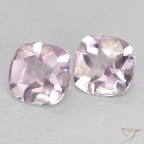 Shop natural 1.06ct Blanc rose violacé Améthyste gems, Coussin, from Brésil at GemSelect. In stock, global shipping!