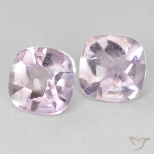 Shop natural 1.08ct Blanc rose violacé Améthyste gems, Coussin, from Brésil at GemSelect. In stock, global shipping!