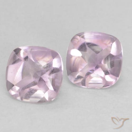 Shop natural 1.05ct Blanc rose violacé Améthyste gems, Coussin, from Brésil at GemSelect. In stock, global shipping!