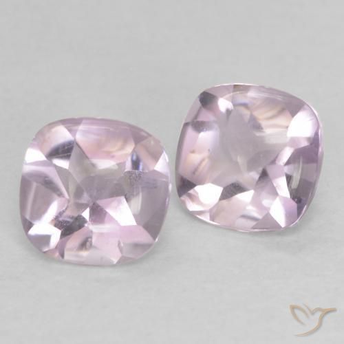 Shop natural 1.04ct Blanc rose violacé Améthyste gems, Coussin, from Brésil at GemSelect. In stock, global shipping!