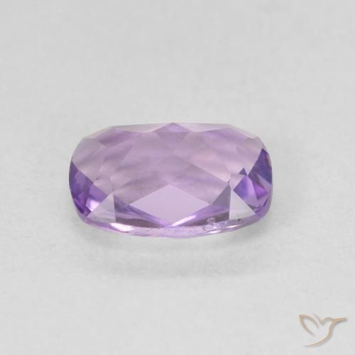 Améthyste Violet moyen naturelle Coussin, 0.85 ct, VVS