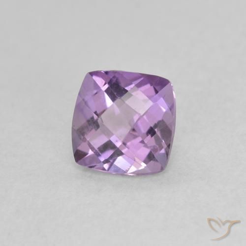 0.48ct Naturel Violet Rosâtre Améthyste, Coussin, VVS