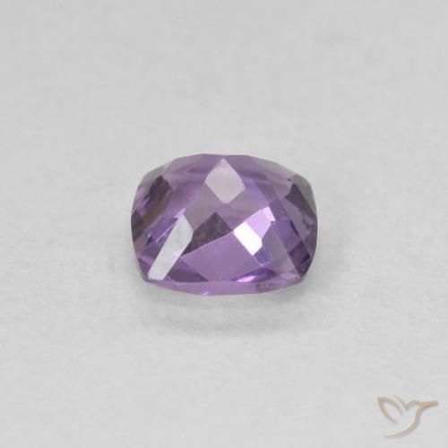 Améthyste Violet Rosâtre naturelle Coussin, 0.48 ct, VVS