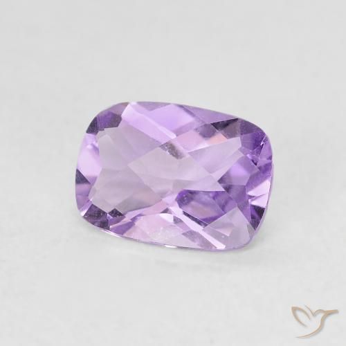 Améthyste Violet Rosâtre naturelle Coussin, 0.77 ct, VVS