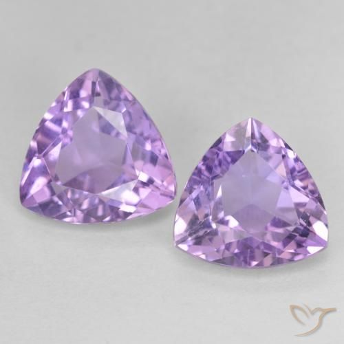 5.31ctw Naturel Violet clair Améthyste, Trillion, VVS-VS