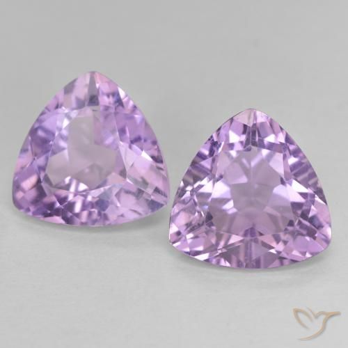 5.66ctw Naturel Violet rose moyen Améthyste, Trillion, VVS-VS