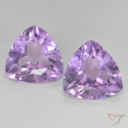 5.42ctw Naturel Violet rose moyen Améthyste, Trillion, VVS-VS