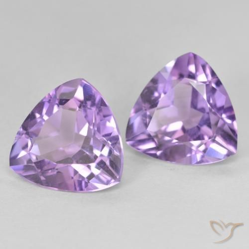 Shop natural 5.42ct Violet rose moyen Améthyste gems, Trillion, from Brésil at GemSelect. In stock, global shipping!