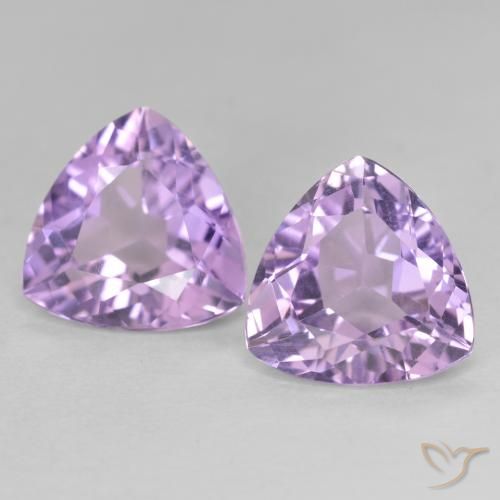 5.55ctw Naturel Violet Rosâtre Améthyste, Trillion, VVS-VS