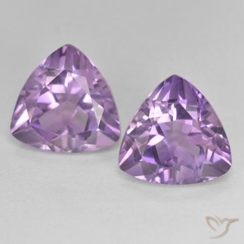 5.71ctw Naturel Violet rose moyen Améthyste, Trillion, VVS-VS