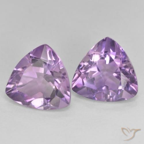Shop natural 5.71ct Violet rose moyen Améthyste gems, Trillion, from Brésil at GemSelect. In stock, global shipping!