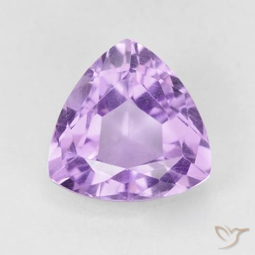 3.26ct Naturel Violet iris rosâtre Améthyste, Trillion, VVS-VS