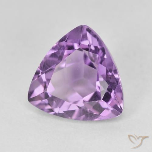 Améthyste Pourpre violacé moyen naturelle Trillion, 3.17 ct, VVS-VS