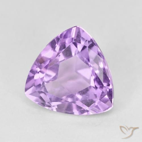 Améthyste Pourpre violacé moyen naturelle Trillion, 3.23 ct, VVS-VS