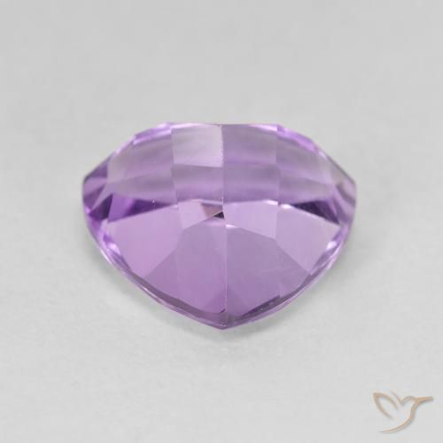 Améthyste Pourpre violacé moyen naturelle Trillion, 3.23 ct, VVS-VS
