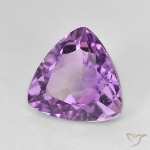 Améthyste Medium Light Purplish-Violet naturelle Trillion, 3.20 ct, VVS-VS