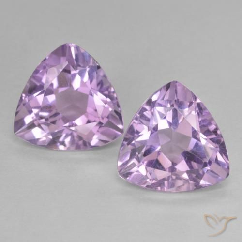 5.78ctw Naturel Violet rose moyen Améthyste, Trillion, VVS-VS