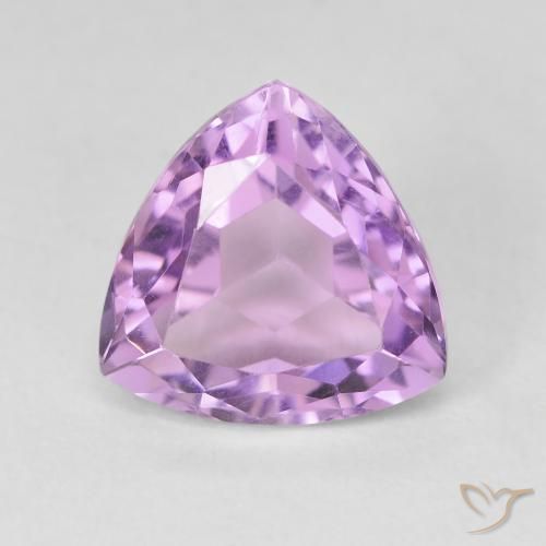 3.37ct Naturel Violet rose moyen Améthyste, Trillion, VVS-VS