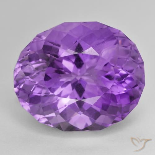 33.08ct Naturel Violet intense Améthyste, ovale, VVS