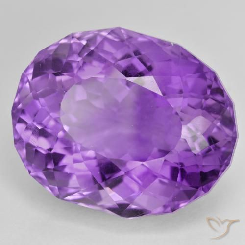 Améthyste Violet vif naturelle ovale, 44.60 ct, VVS