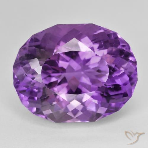 30.35ct Naturel Violet violacé Améthyste, ovale, VVS