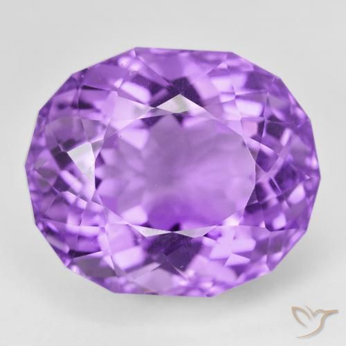24.84ct Naturel Violet vif Améthyste, ovale, VVS-VS