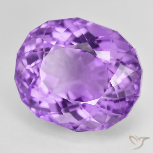 Améthyste Violet vif naturelle ovale, 24.84 ct, VVS-VS