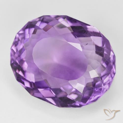 Améthyste Violet vif naturelle ovale, 31.24 ct, VVS-VS