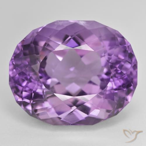 37.96ct Naturel Violet violacé Améthyste, ovale, VVS-VS