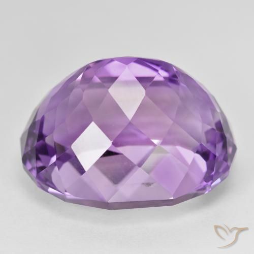 Améthyste Violet violacé naturelle ovale, 37.96 ct, VVS-VS