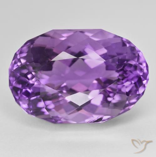31.99ct Naturel Violet intense Améthyste, ovale, VVS-VS