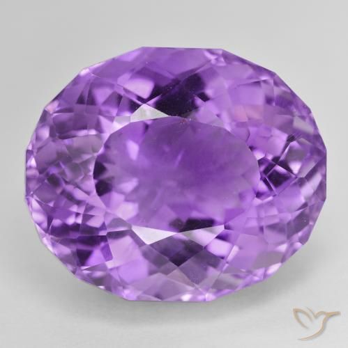 33.44ct Naturel Violet vif Améthyste, ovale, VVS-VS