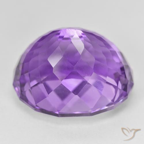 Améthyste Violet vif naturelle ovale, 33.44 ct, VVS-VS