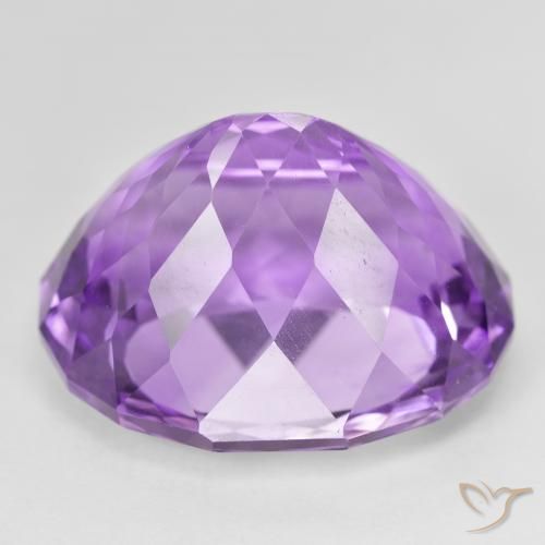 Améthyste Violet moyen naturelle ovale, 28.91 ct, VVS-VS