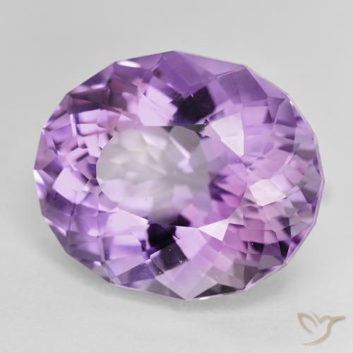 Améthyste Violet Rosâtre naturelle ovale, 16.36 ct, VVS-VS