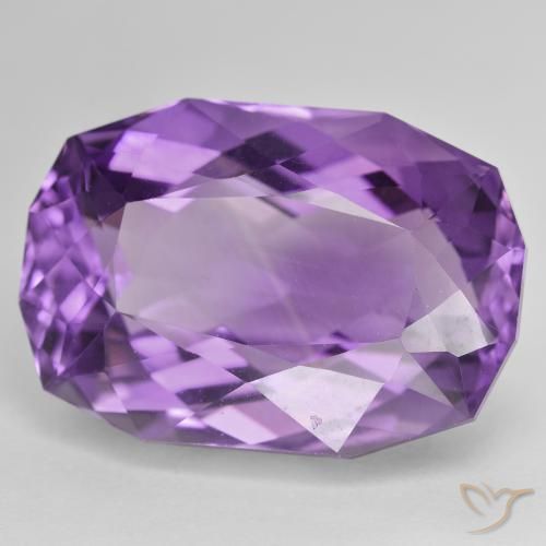 Améthyste Violet moyen naturelle Coussin, 36.31 ct, VVS-VS