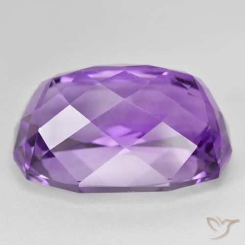 Améthyste Violet moyen naturelle Coussin, 36.31 ct, VVS-VS