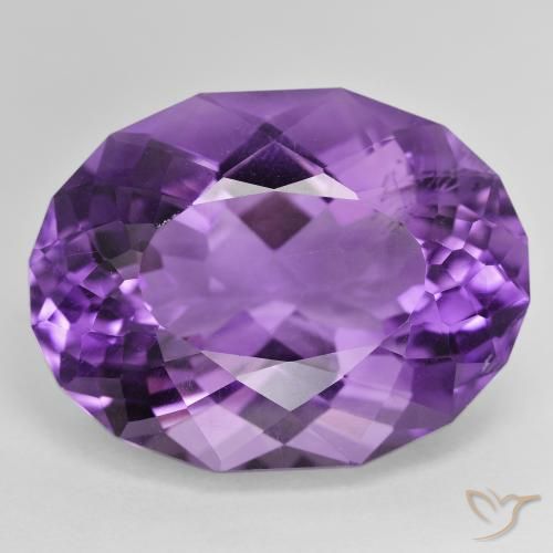 28.28ct Naturel Violet vif Améthyste, ovale, VVS-VS