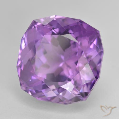 Améthyste Violet intense naturelle Coussin, 21.58 ct, VVS-VS