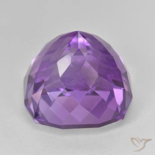 Améthyste Violet intense naturelle Coussin, 21.58 ct, VVS-VS